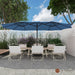 15ft Rectangular Patio Market Umbrella with Base