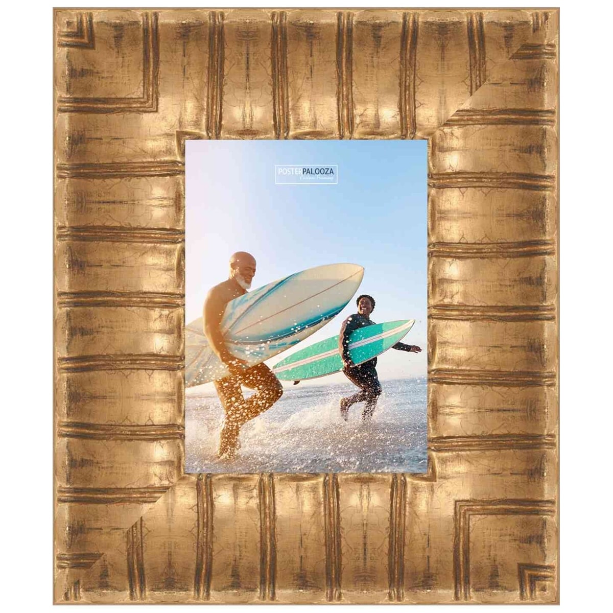 15x17 Ornate Antique Gold Complete Wood Picture Frame with UV Acrylic, Foam Board Backing, & Hardware