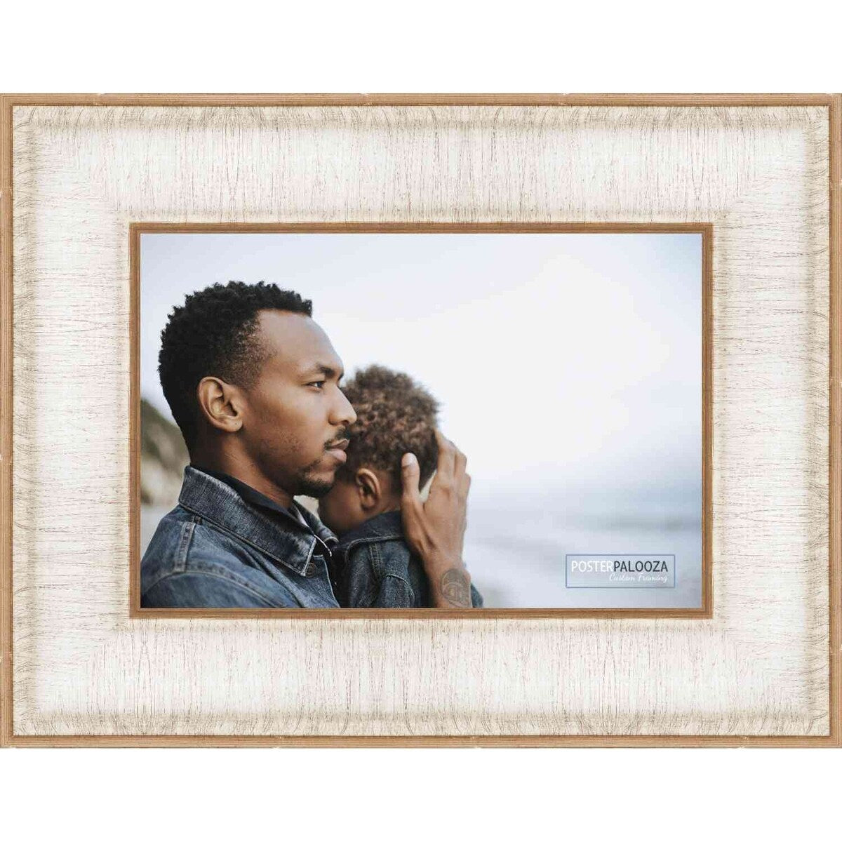 15x18 Contemporary Antique Silver Complete Wood Picture Frame with UV Acrylic, Backing, & Hardware