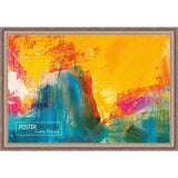 15x19 Traditional Silver Complete Wood Picture Frame with UV Acrylic, Foam Board Backing, & Hardware