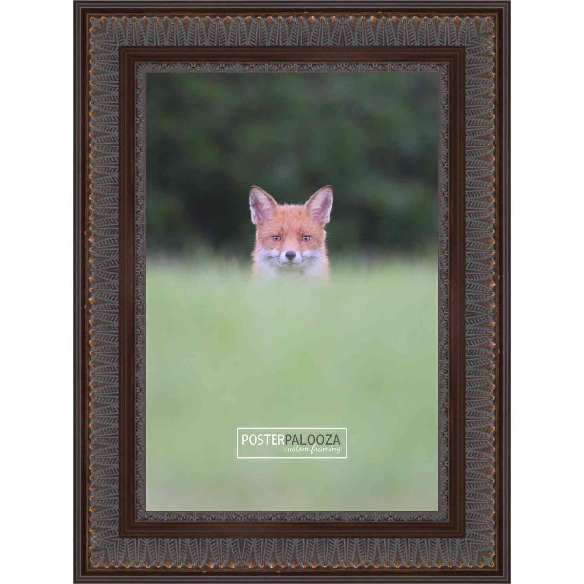 15x20 Ornate Bronze Complete Wood Picture Frame with UV Acrylic, Foam Board Backing, & Hardware