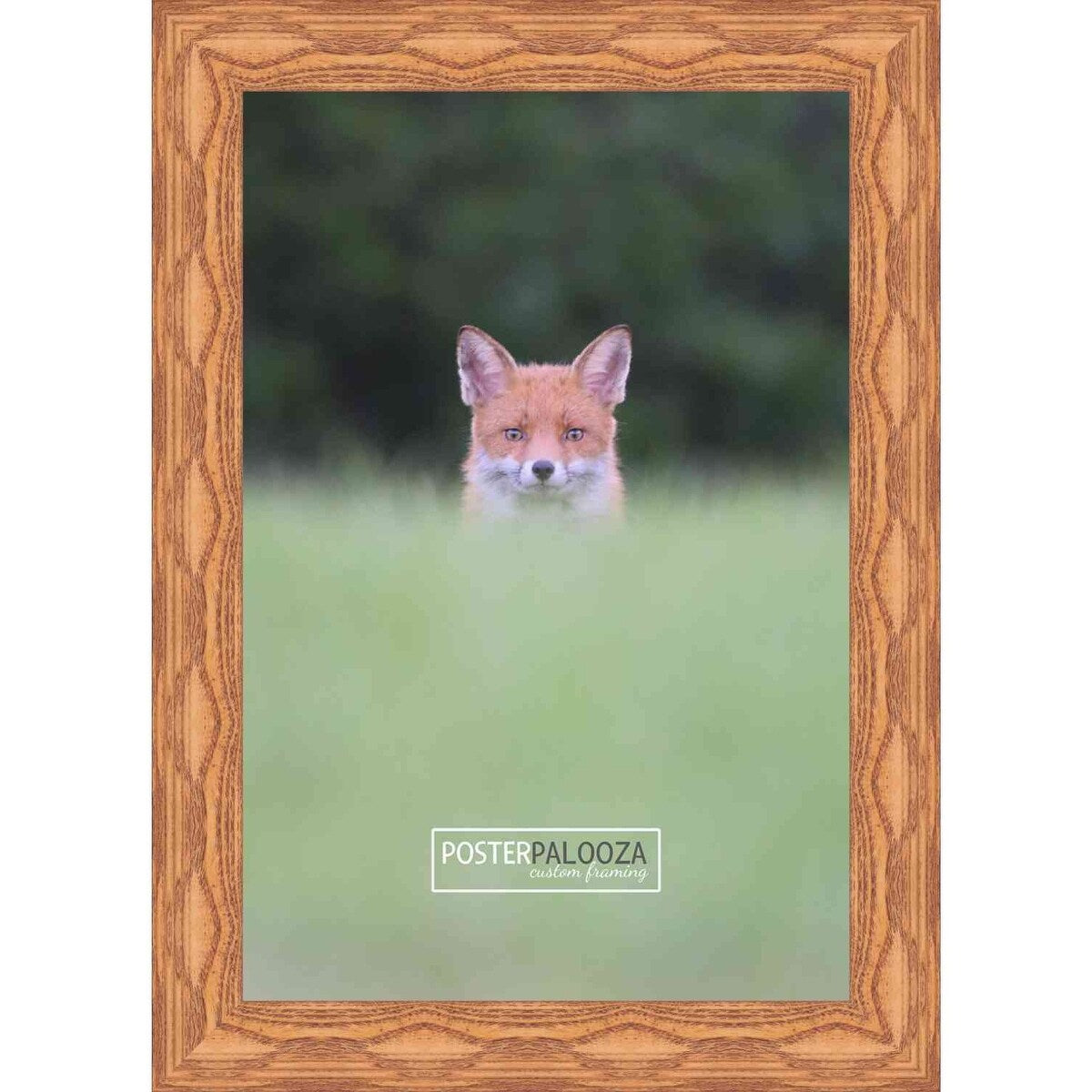 15x24 Contemporary Honey Pecan Complete Wood Picture Frame with UV Acrylic, Foam Board Backing, & Hardware