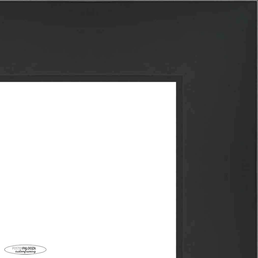 15x24 Traditional Black Complete Wood Picture Frame with UV Acrylic, Foam Board Backing, & Hardware