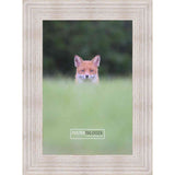 15x30 Rustic White Complete Wood Picture Frame with UV Acrylic, Foam Board Backing, & Hardware
