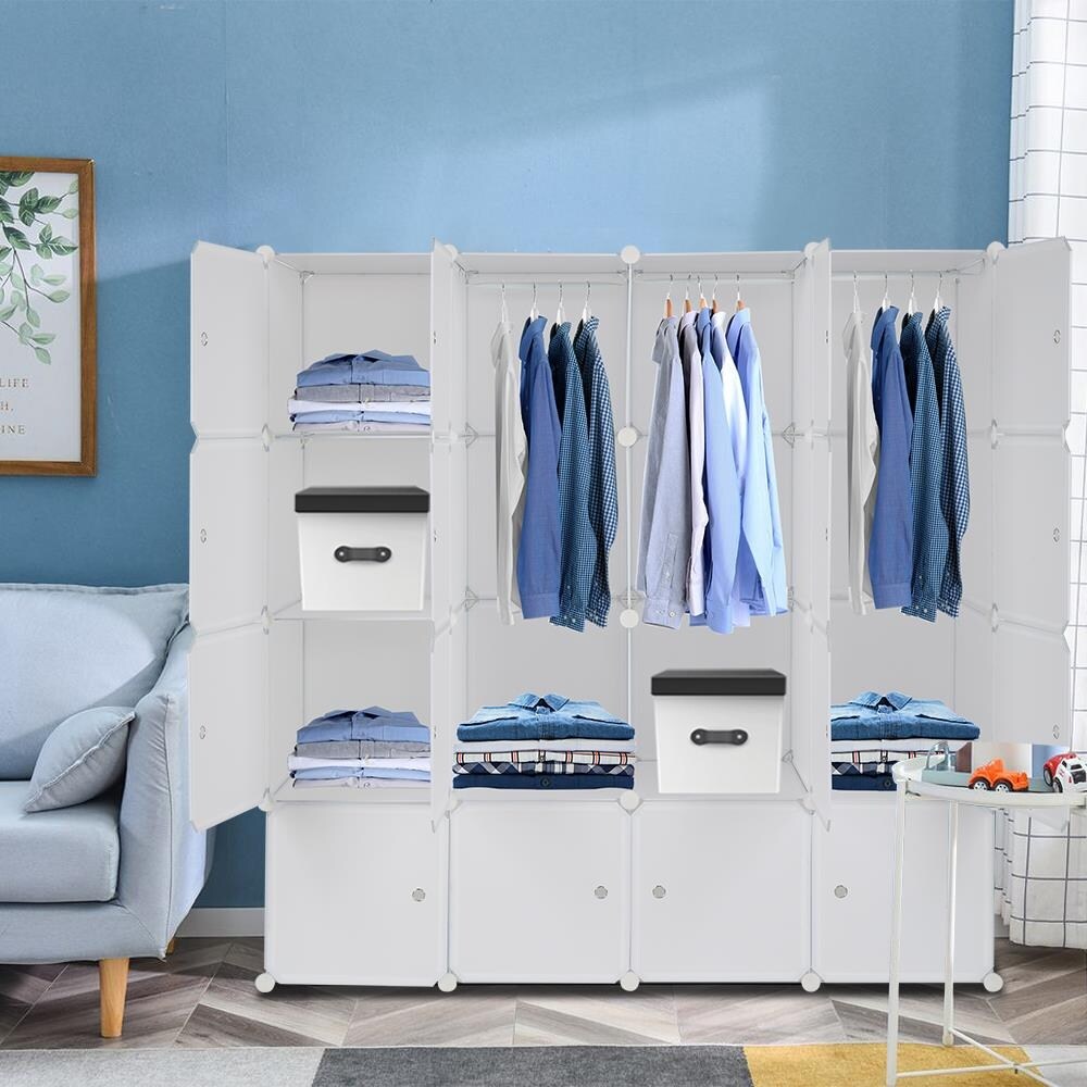 16 Cube DIY Closet Clothes Organizer Storage Shelves Overstock