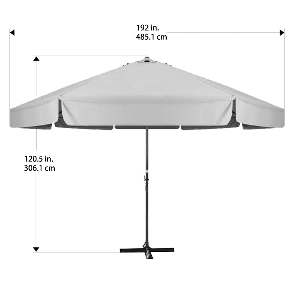 Clihome 16-Feet Outdoor UV-Protection Aluminum Patio Umbrella