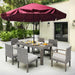 Clihome 16-Feet Outdoor UV-Protection Aluminum Patio Umbrella
