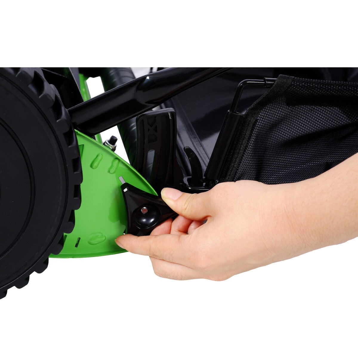 16-Inch 5-Blade Push Reel Lawn Mower with Grass Catcher