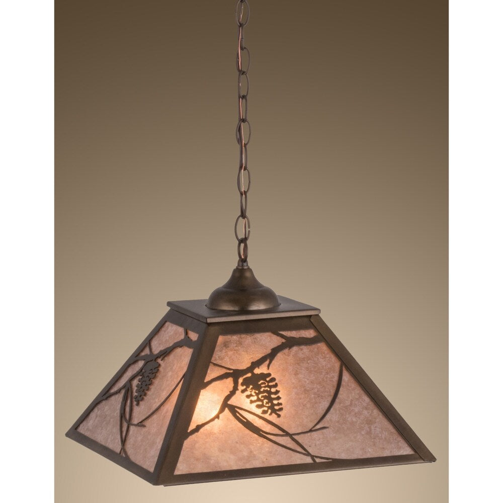 16 Inch sq whispering pines Pendant