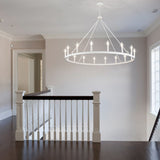 16-Light Farmhouse 47.24In Wagon Wheel Chandelier, Industrial Chandelier for Living Room Kitchen Island Dining Foyer