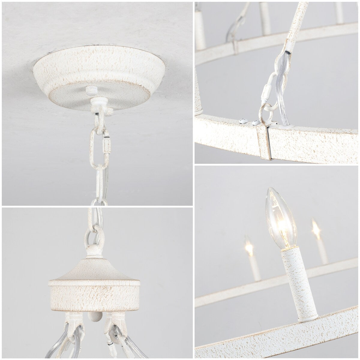 16-Light Farmhouse 47.24In Wagon Wheel Chandelier, Industrial Chandelier for Living Room Kitchen Island Dining Foyer