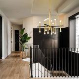 16-Light Modern Industrial Large Sputnik Up/ Down Candle Chandelier for Living/ Dining Room