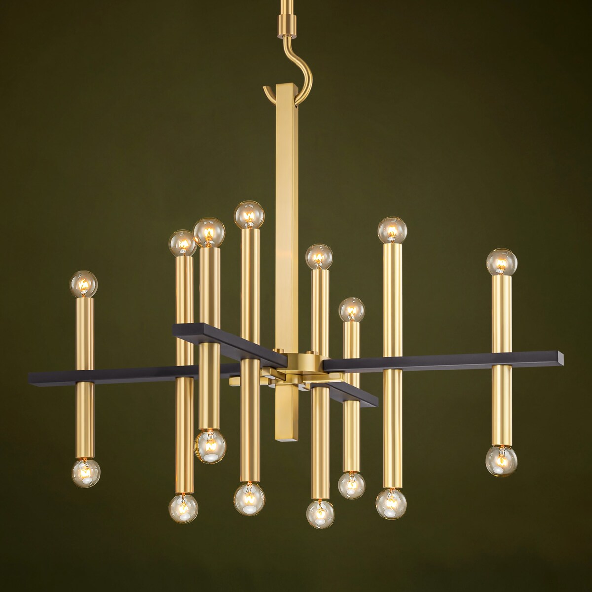 16-Light Modern Industrial Large Sputnik Up/ Down Candle Chandelier for Living/ Dining Room