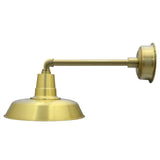 16" Oldage LED Barn Light with Metropolitan Arm in Solid Brass