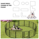 16 Panels Heavy Duty Metal Playpen with door,31.7"H Dog Fence Pet Exercise Pen for Outdoor