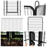 16 Panels Heavy Duty Metal Playpen with door,39.37"H Dog Fence Pet Exercise Pen for Outdoor