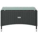 16 Piece Patio Lounge Set with Cushions Coffee Table Poly Rattan Black