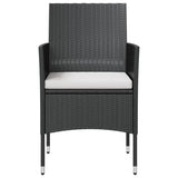 16 Piece Patio Lounge Set with Cushions Coffee Table Poly Rattan Black