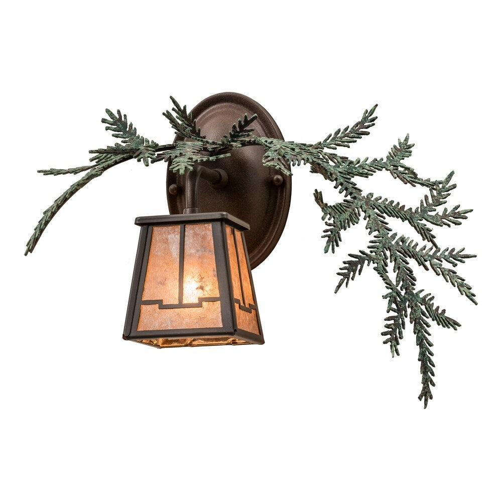16"W Pine Branch Valley View Right Wall Sconce