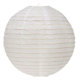 16-inch White Round Paper Lantern - (10 Pack)