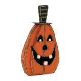 16-inch Metal Decorative Pumpkin Face