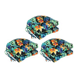 16-inch Rounded Back Tufted Indoor/ Outdoor Chair Cushions (Set of 6)