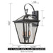 16.5" Outdoor Wall Sconce with Rose Gold 3-Light Candelabra