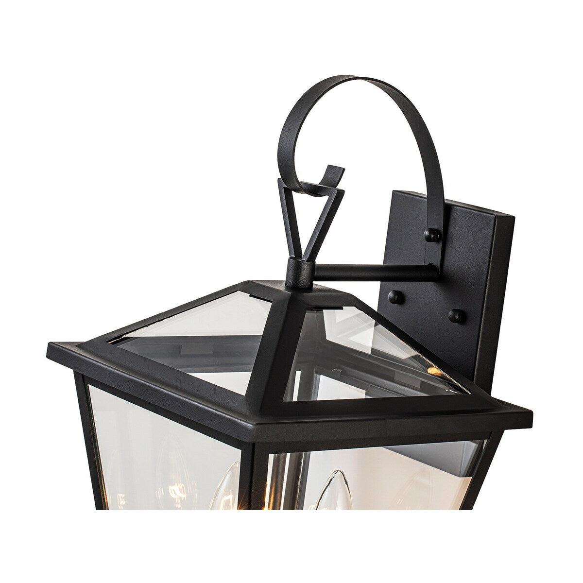 16.5" Outdoor Wall Sconce with Rose Gold 3-Light Candelabra