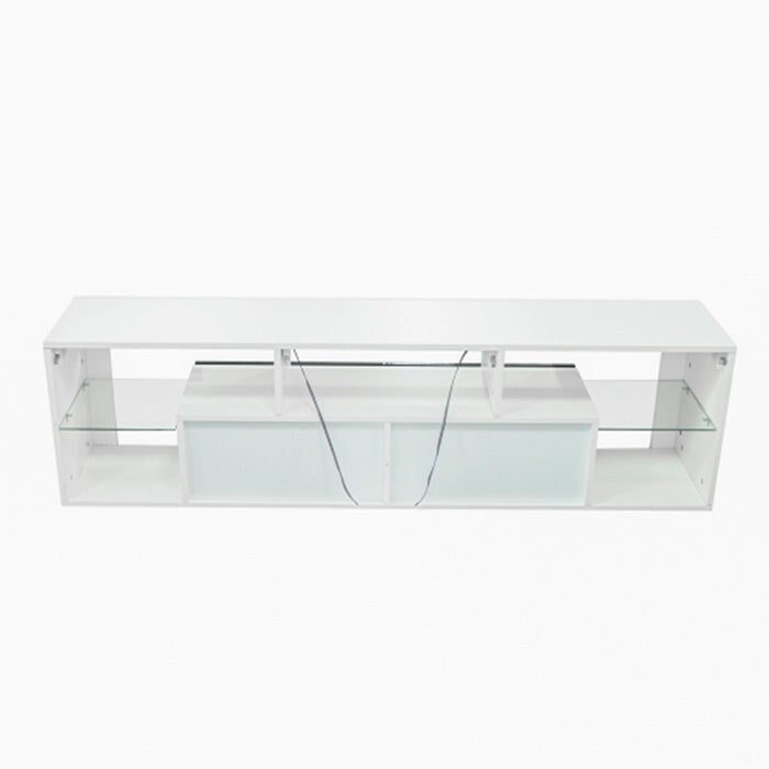 160 LED tv stand with mount floating tv stand with white and black finish