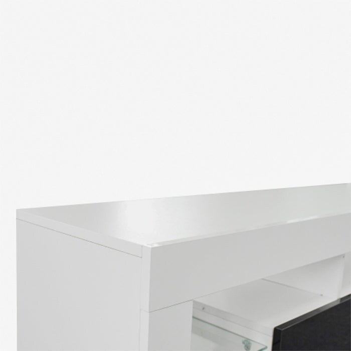 160 LED tv stand with mount floating tv stand with white and black finish