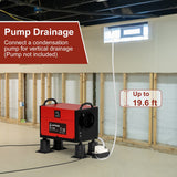 160 Pint Commercial Dehumidifier with Drain Hose and 24 H Timer