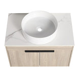 1684GLR White Oak 30 In. Floating Bathroom Vanity with Sink