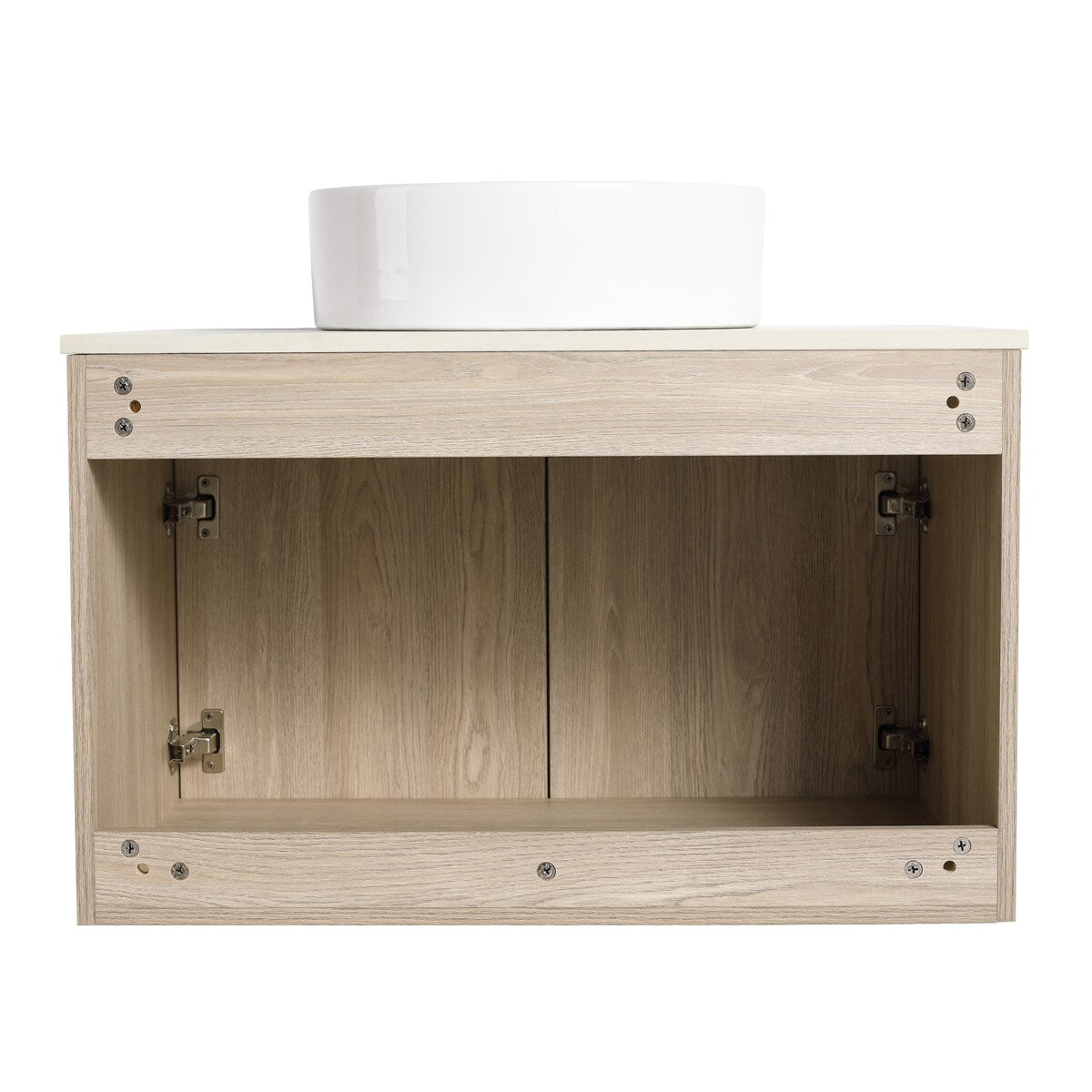1684GLR White Oak 30 In. Floating Bathroom Vanity with Sink