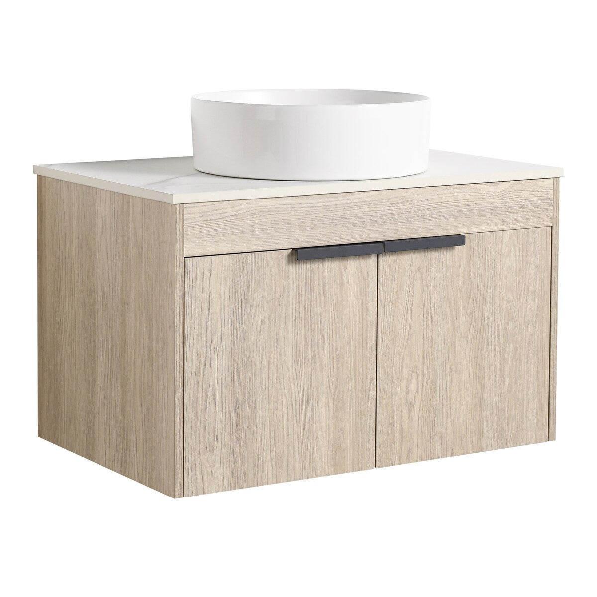 1684GLR White Oak 30 In. Floating Bathroom Vanity with Sink