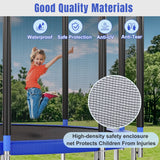 16FT Trampoline for Kids with Safety Enclosure Net, Basketball Hoop and Ladder, Easy Assembly Round Outdoor Recreational Trampol