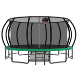 16FT Trampoline for Kids, Pumpkin Trampolines with Curved Poles, Heavy Duty Trampoline Anti-Rust Coating ASTM Approval