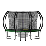 16FT Trampoline have 4 high safety enclosure poles and heavy gauge galvanized rust resistance steel construction