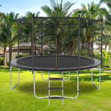16FT Trampoline with Safety Enclosure Net, Outdoor Trampoline with Heavy Duty Jumping Mat and Spring Cover Padding for Kids and