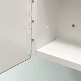 16" Aluminum Bathroom Mirror Wall Medicine Cabinet with Adjustable Shelves