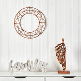 16" Geometric Copper Wall Decor