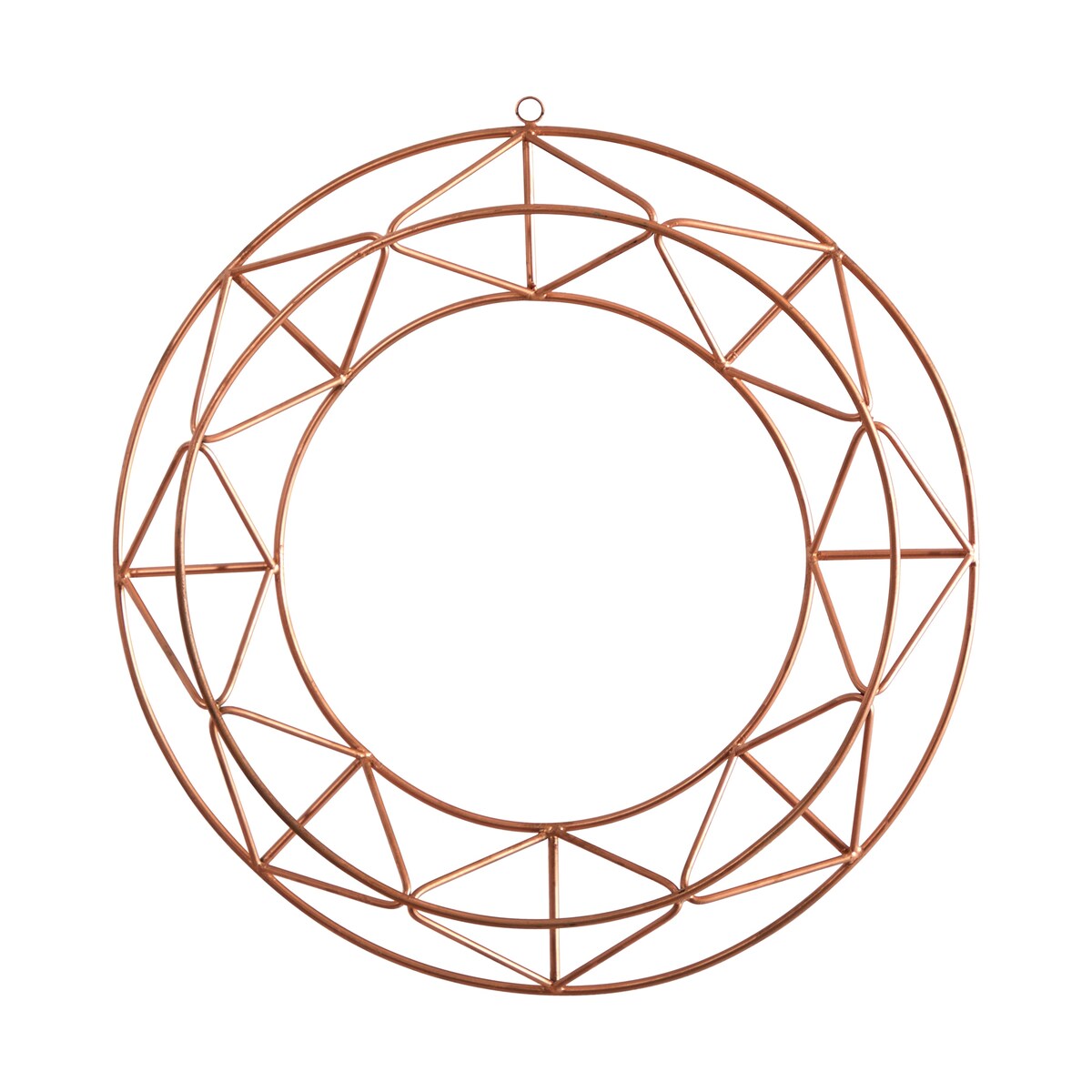 16" Geometric Copper Wall Decor