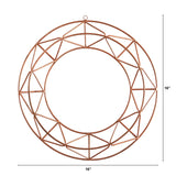 16" Geometric Copper Wall Decor
