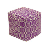 16" Hand Woven Pouf Ottoman, Lavender by National Tree Company - 16 in