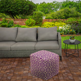 16" Hand Woven Pouf Ottoman, Lavender by National Tree Company - 16 in
