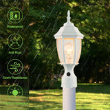 16" Post Light Fixture with Tempered Glass(2 Pack)