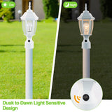 16" Post Light Fixture with Tempered Glass(2 Pack)
