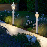 16" Post Light Fixture with Tempered Glass(2 Pack)