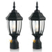 16" Post Light Fixture with Tempered Glass(2 Pack)