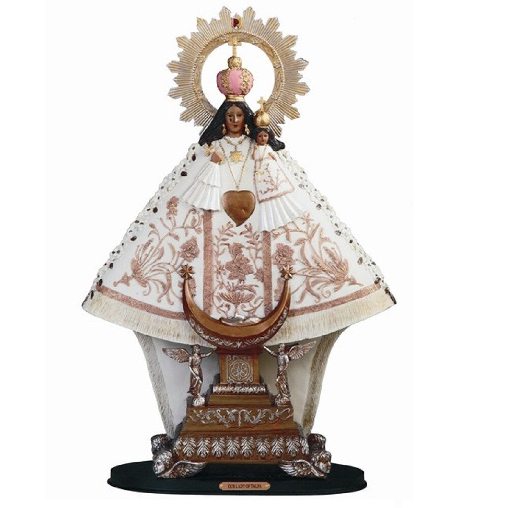 Q-Max 16"H Our Lady of Talpa in White Statue Holy Figurine Religious Decoration