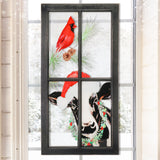 16"X30" Acrylic Cow W/Cardinal Window - 16" x 30"